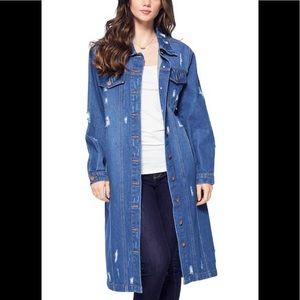 Long jean jacket